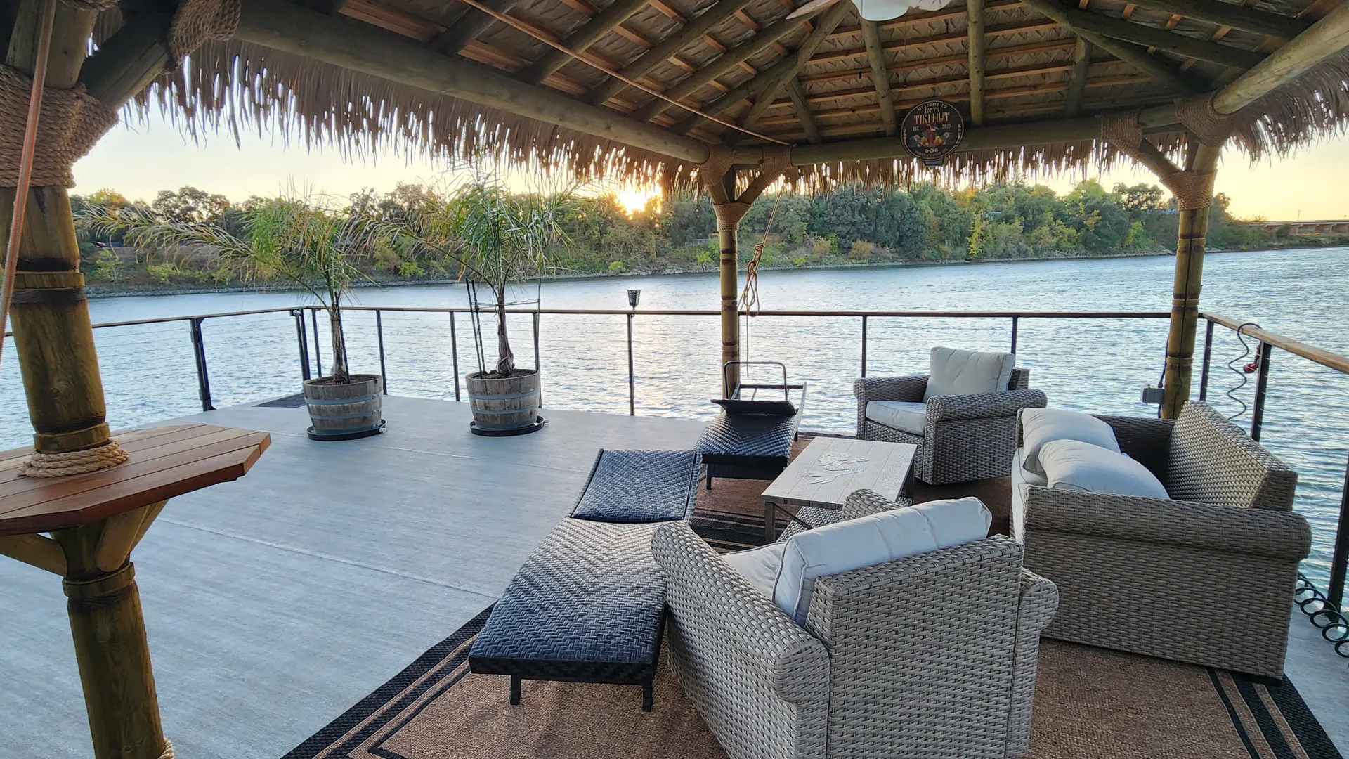 palapa structure services hut beside lake hero sacramento ca